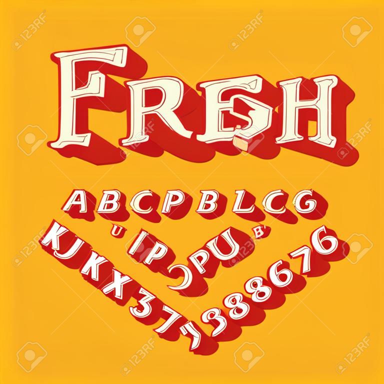Fresh colors and mild letters of English alphabet in active font