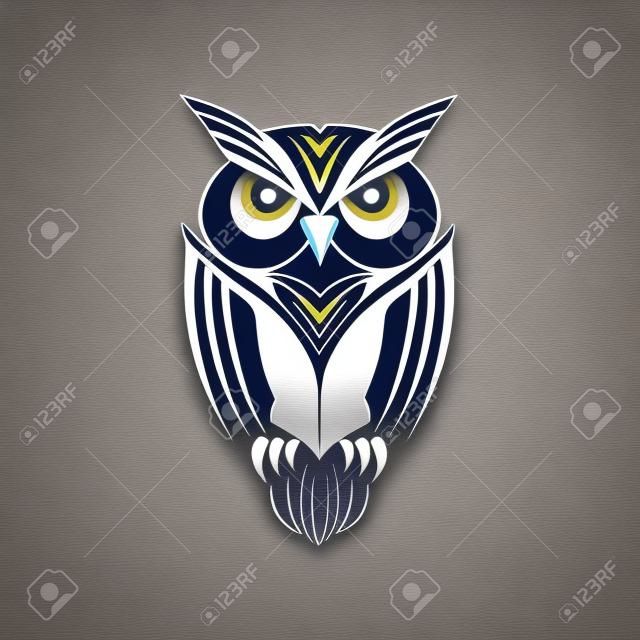 owl tribal logo design