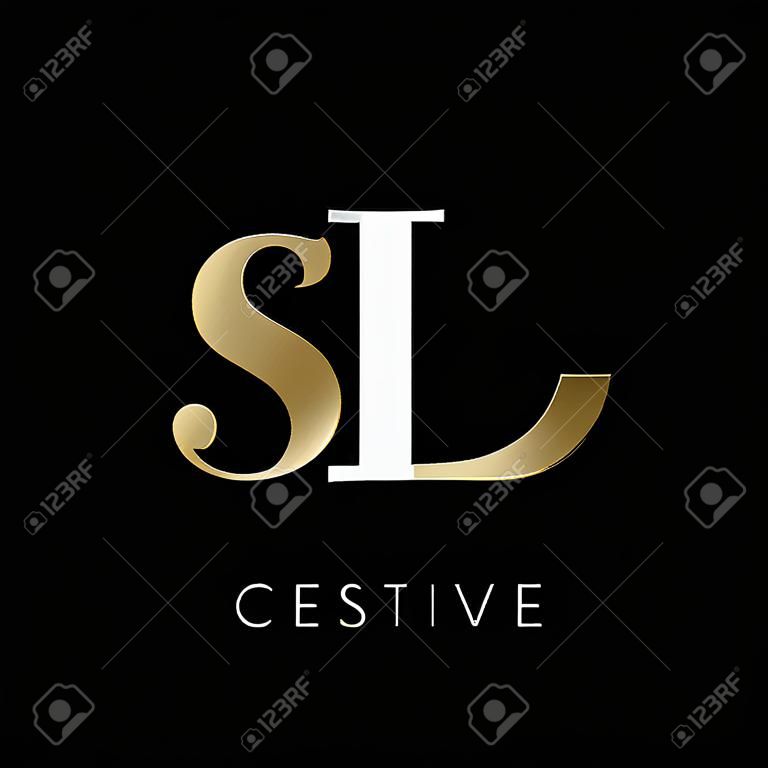 Sl logo projekt wektor ikona symbol luksus