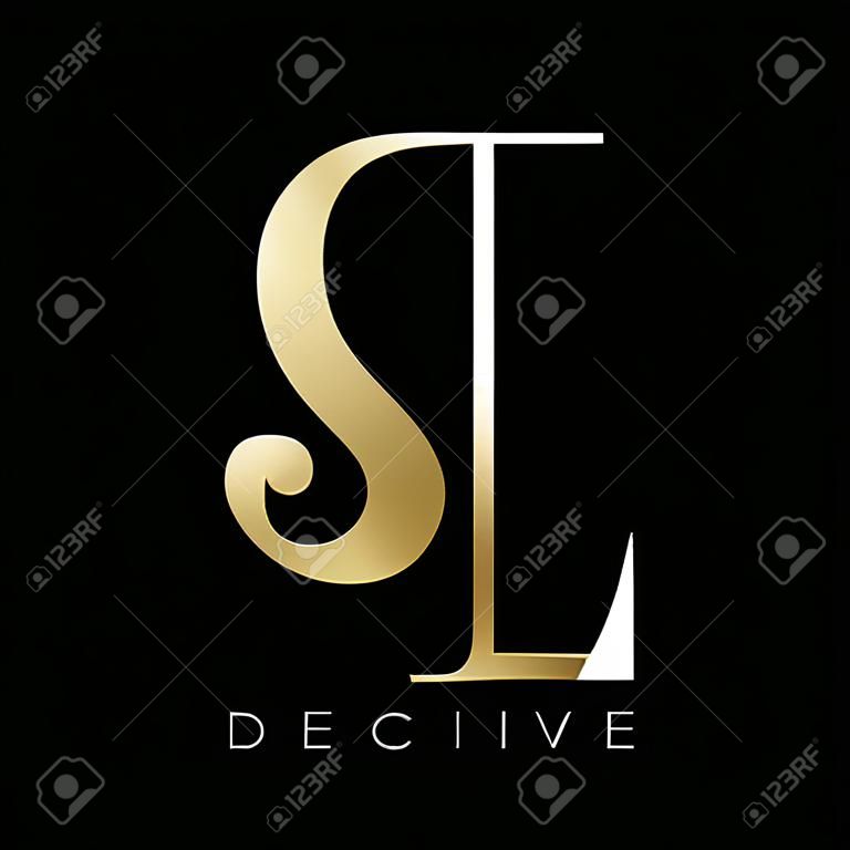 sl logo design vector pictogram symbool luxe