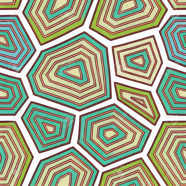 sierlijke schildpad shell patroon. naadloze patroon met doodle schildpad shell