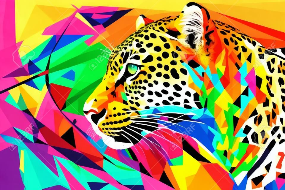 Abstract rainbow leopard Royalty Free Vector Image