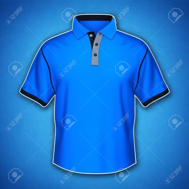 Azul polo shirt de diseño con bluecollar