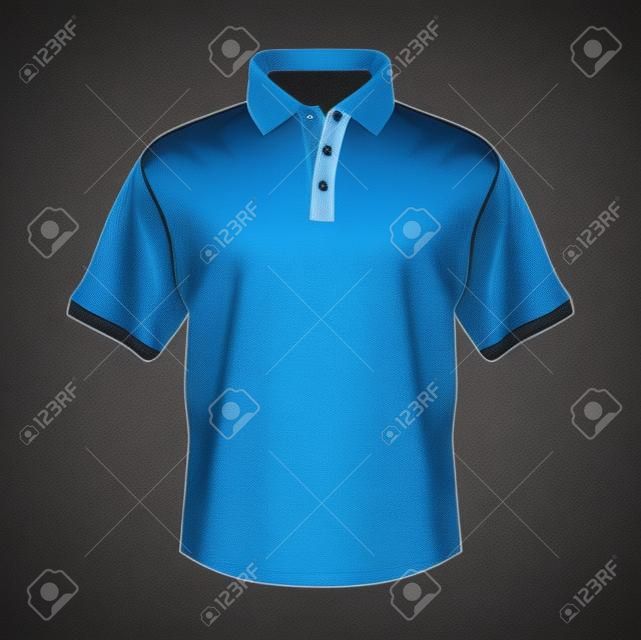 Azul polo shirt de diseño con bluecollar