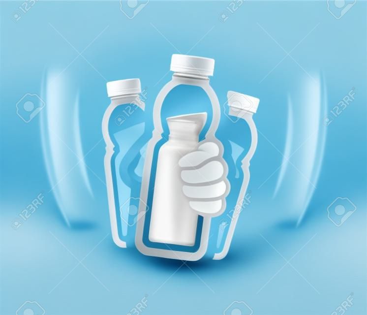 Használat előtt rázzon fel egy üveg joghurtot