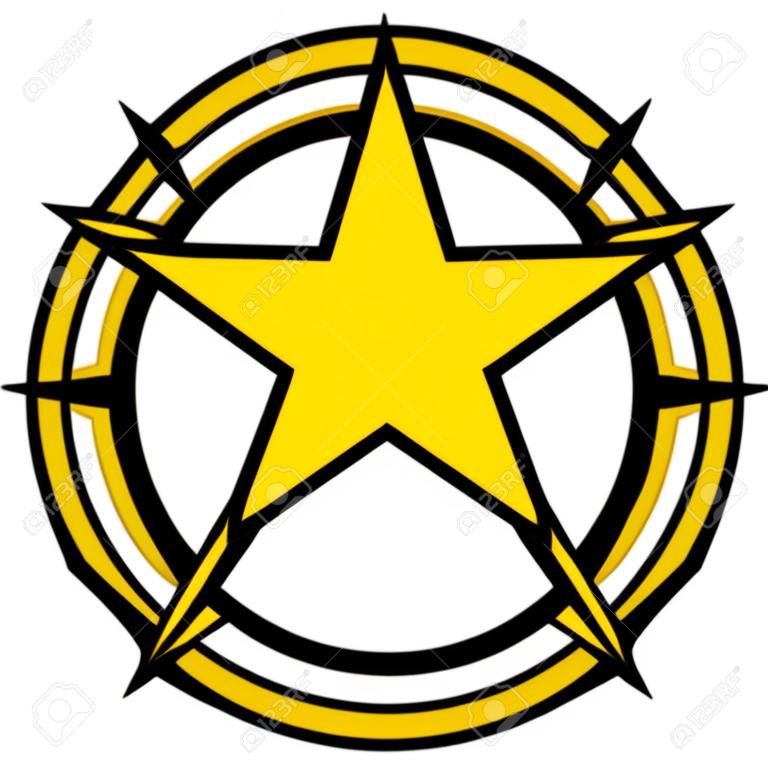 Star circle vector icon