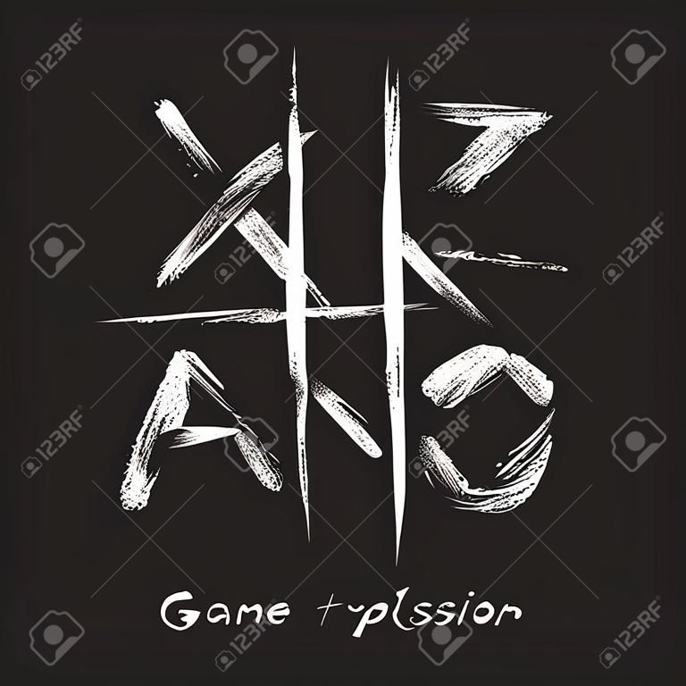 Vector Illustratie Ox Game met Typografie T-shirt Graphic Fashion Design Zwarte achtergrond