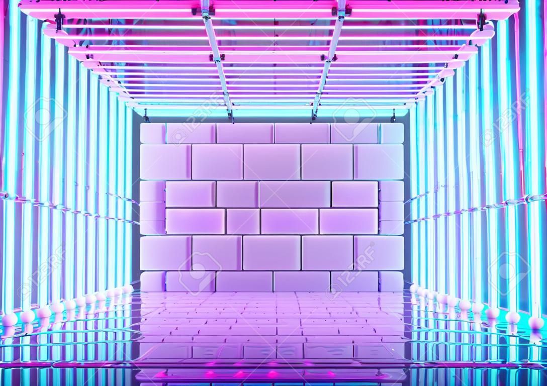 Color neon electronic style disco background concept.