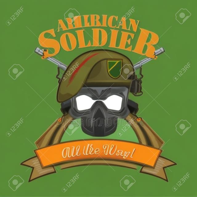 Airborne forces soldier vector illustration