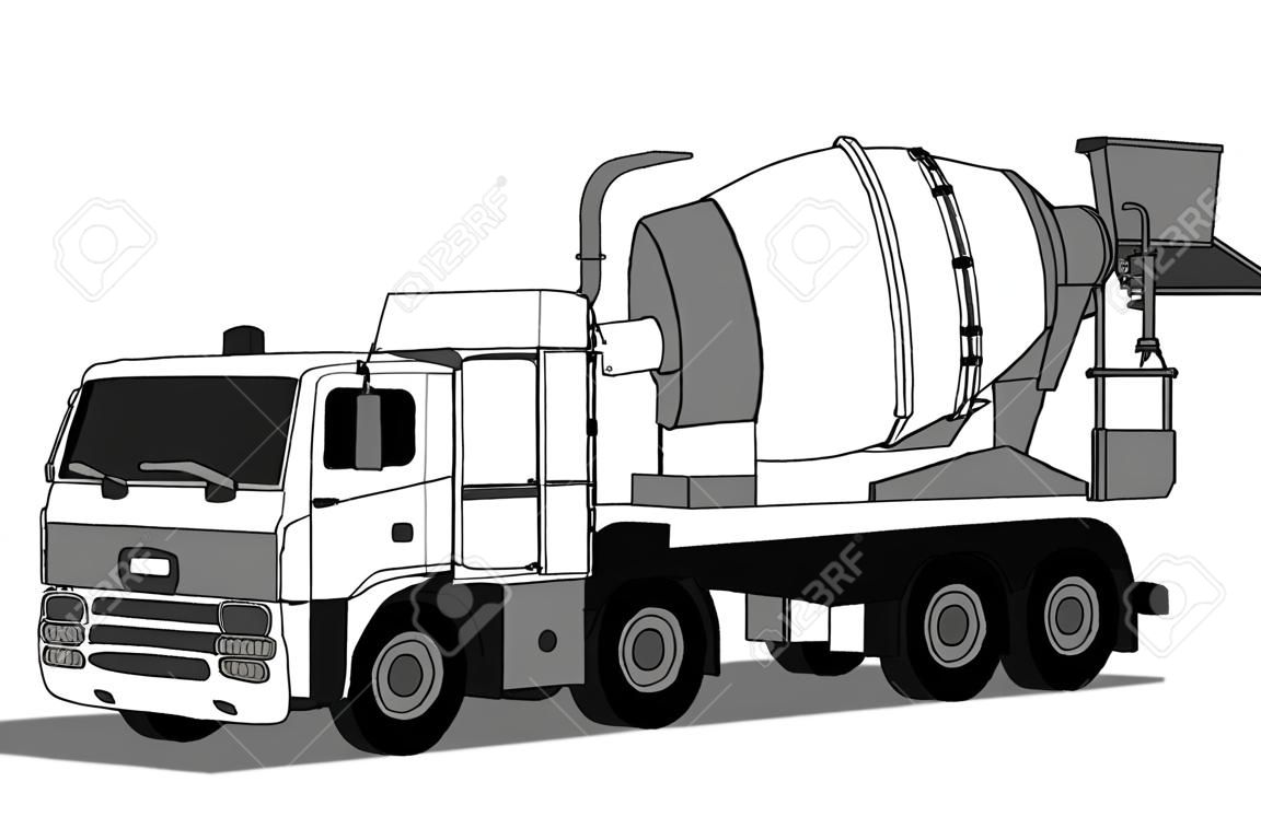 Camion malaxeur de ciment