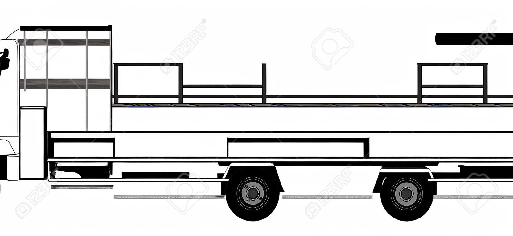 A side illustration of empty truck