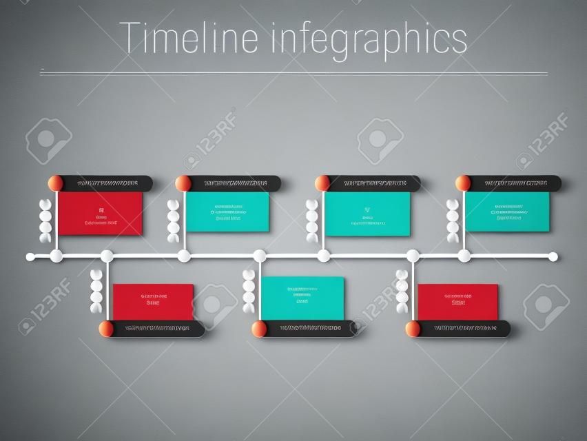 Zaman Çizelgesi Infographics tasarım şablonu