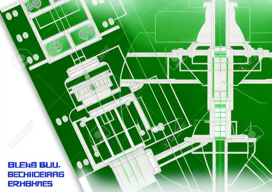 Plans. Construction Mécanique. Conception Technique. Couverture  D'ingénierie. Bannière. Vert Clip Art Libres De Droits, Svg, Vecteurs Et  Illustration. Image 92438588