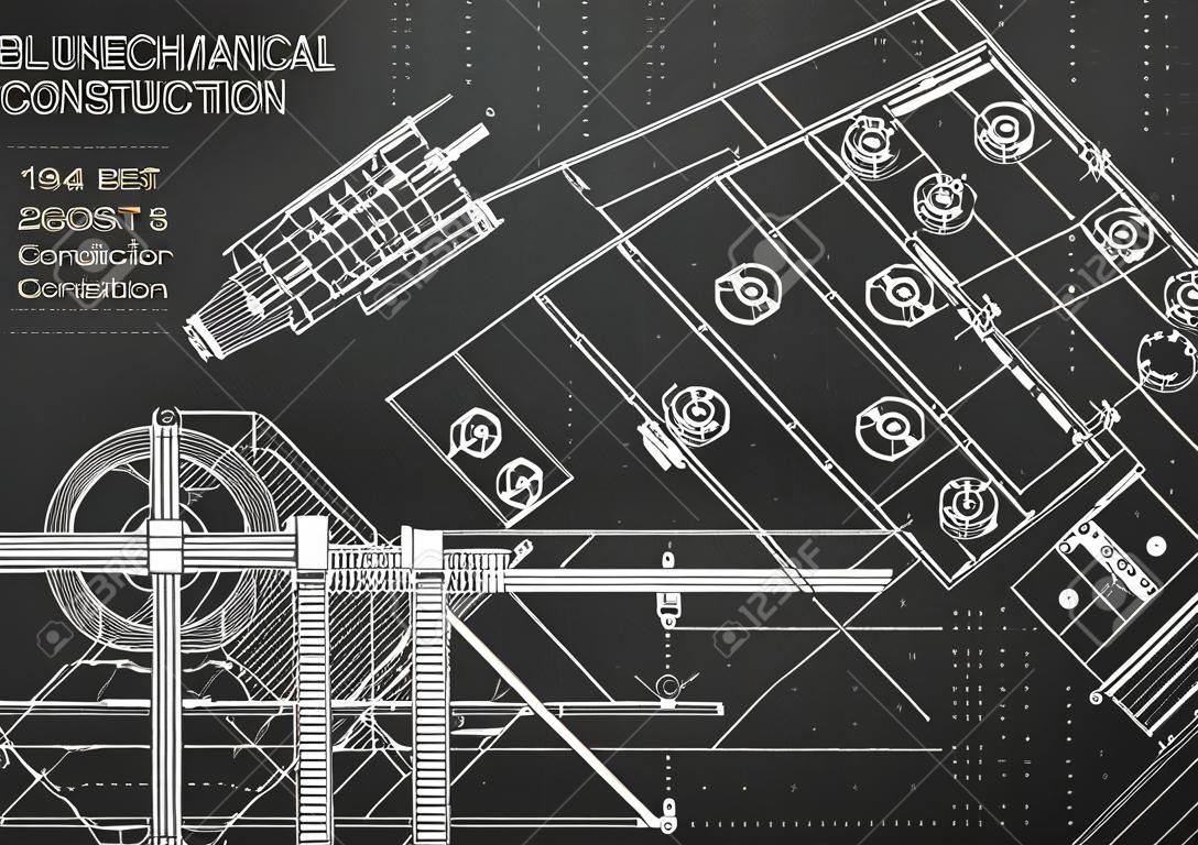 Blueprints of Mechanical construction.