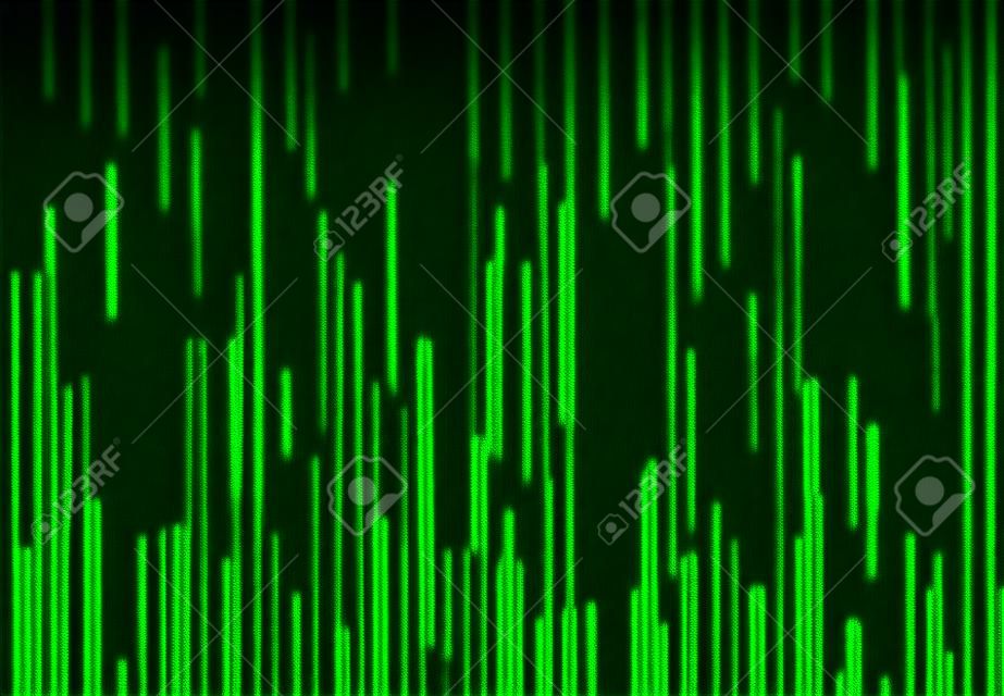 Binary code matrix vector background of computer data and digital technology. Green numbers pattern with streams of zero and one digits on black screen, internet security and cyberspace backdrop