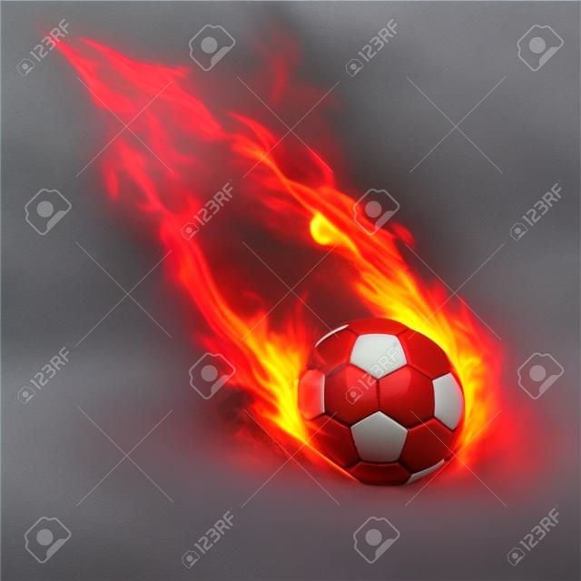 moviendo la llama del balón de fútbol