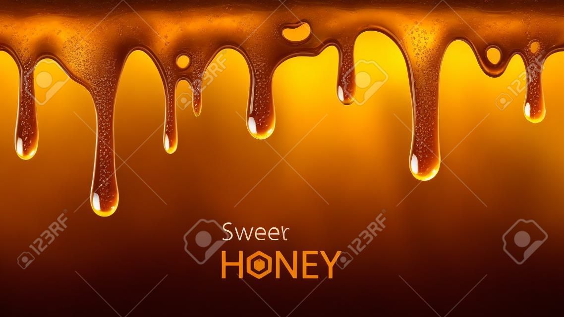 Druipend honing naadloos herhaalbaar