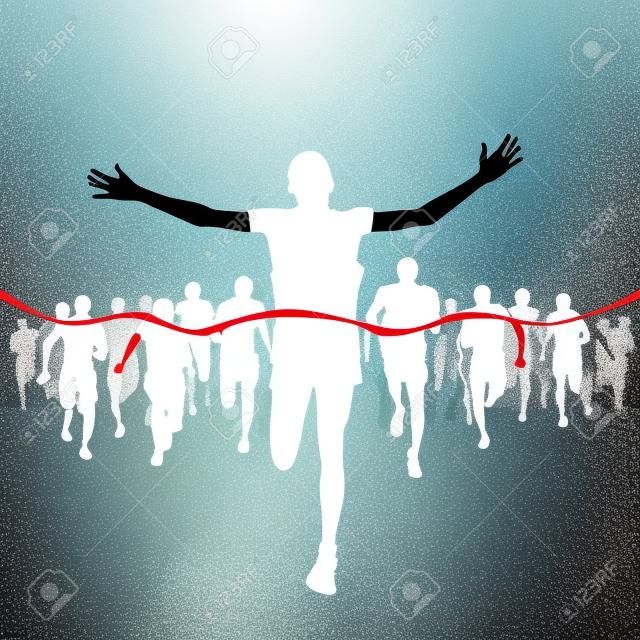 Maratoni futók-Célvonalat