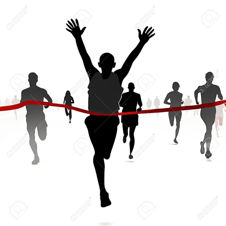 Marathon runners-Finishing line