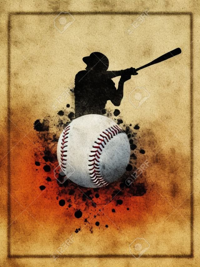 Fundo de cartaz de grunge de beisebol