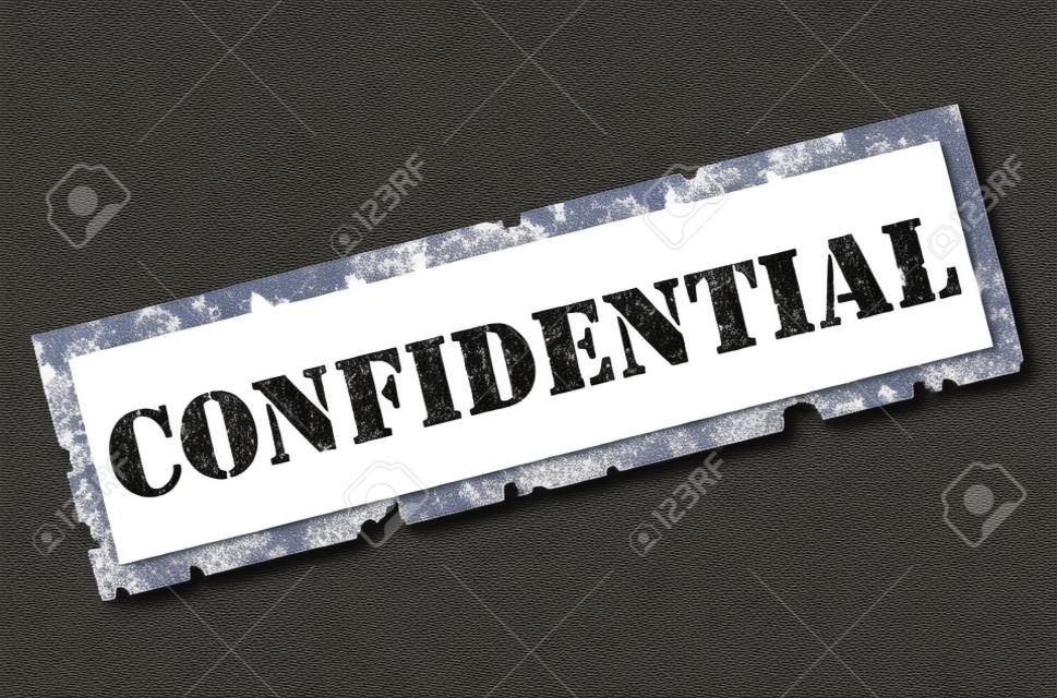 Confidential rubber stamp