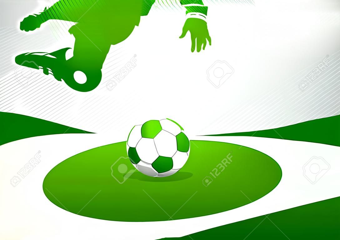grunge green soccer poster