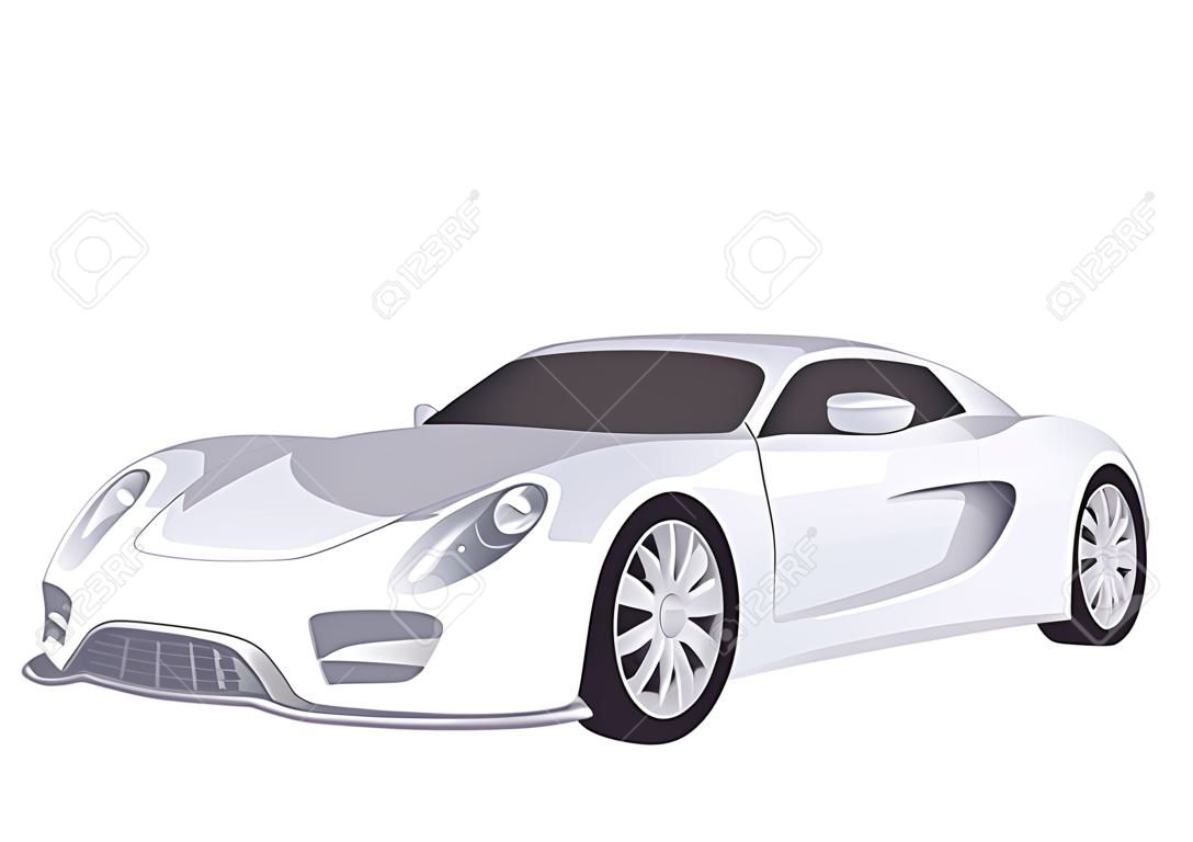 illustration vectorielle détaillée de dessin animé de voiture personnalisée