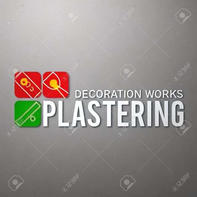 Logo vectoriel de l'entreprise de finition sur plâtre