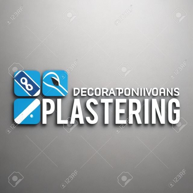 Logo vectoriel de l'entreprise de finition sur plâtre