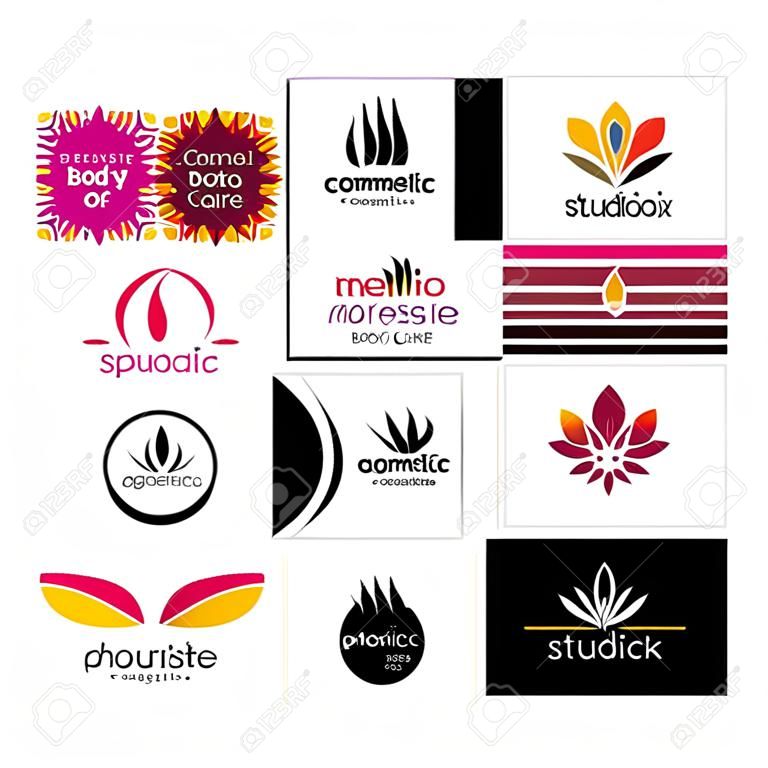 Sammlung von Logos für Kosmetik-und Körperpflegeprodukte
