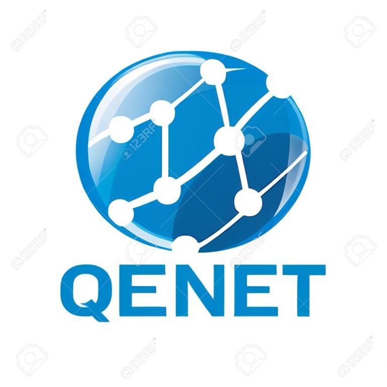 logo vectoriel réseau mondial à travers le monde