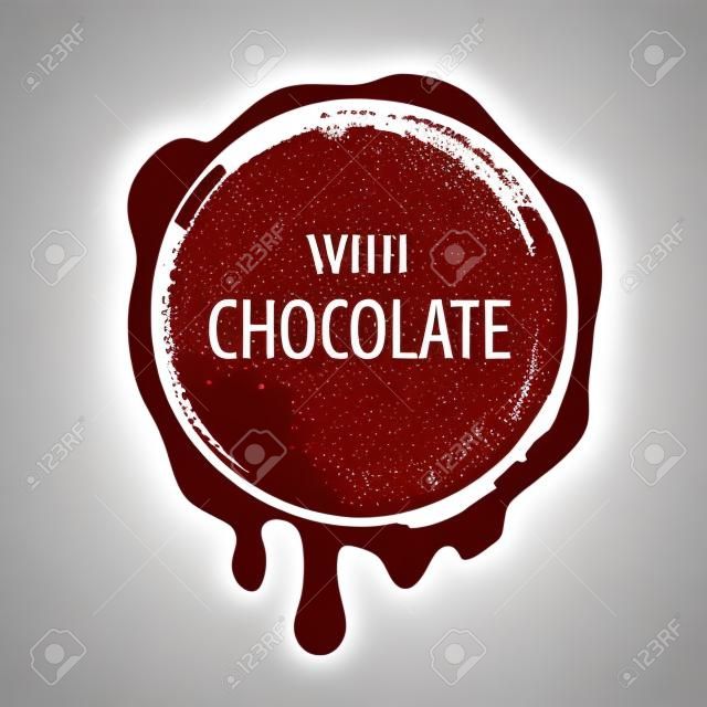 vektor logo Csokoládé nyomtatás címkék