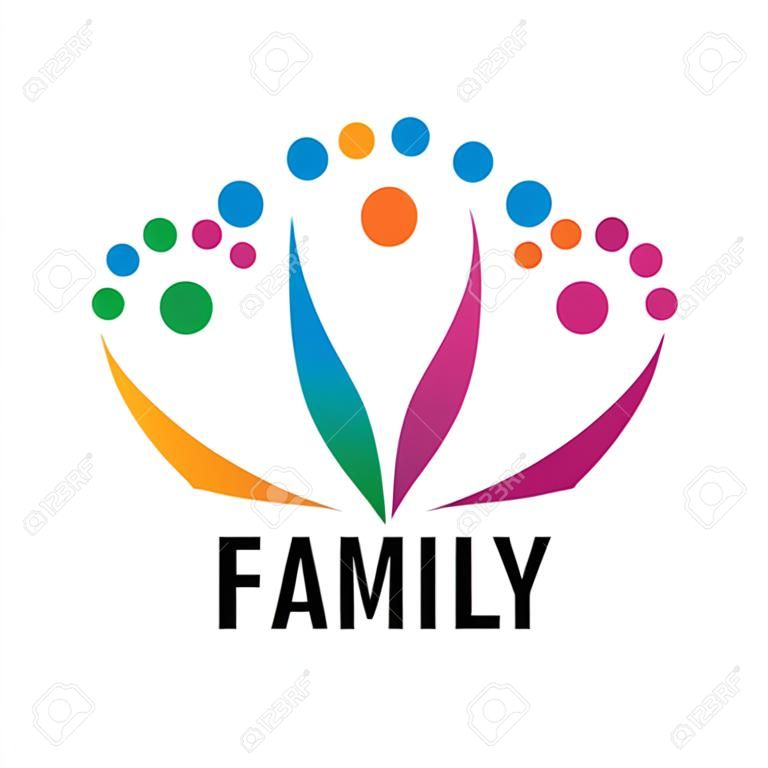 abstract vector sign for the family and the union people