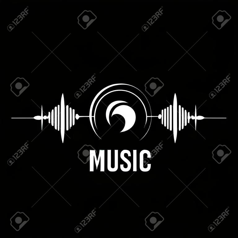 Абстрактный логотип для музыки и звука. Векторный шаблон