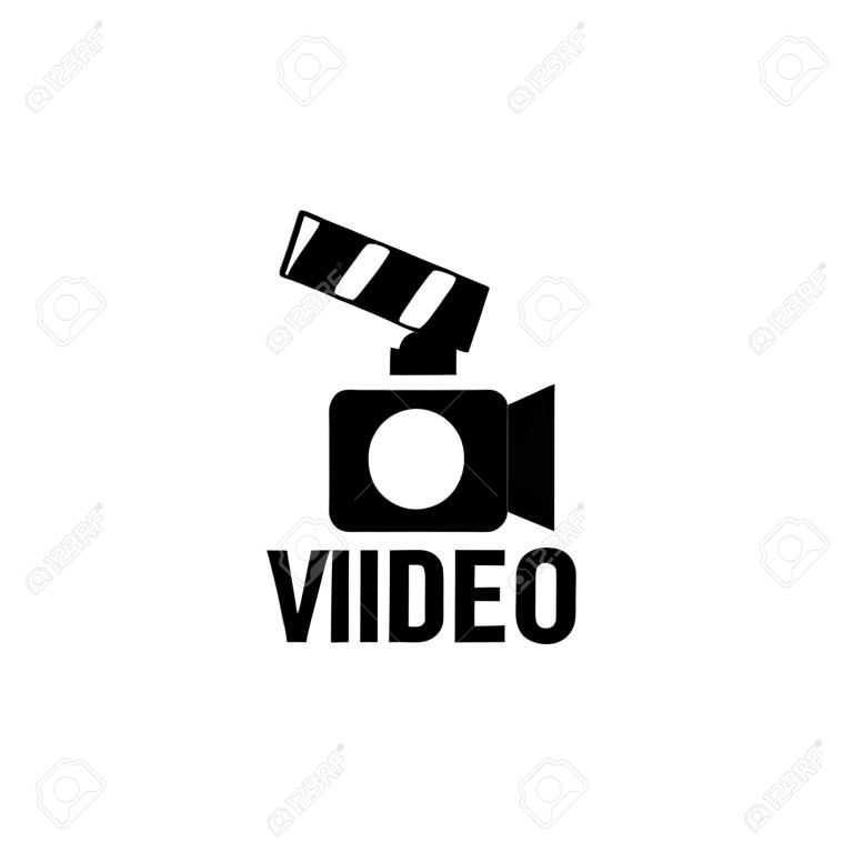 video camera logo design template. Vector illustration