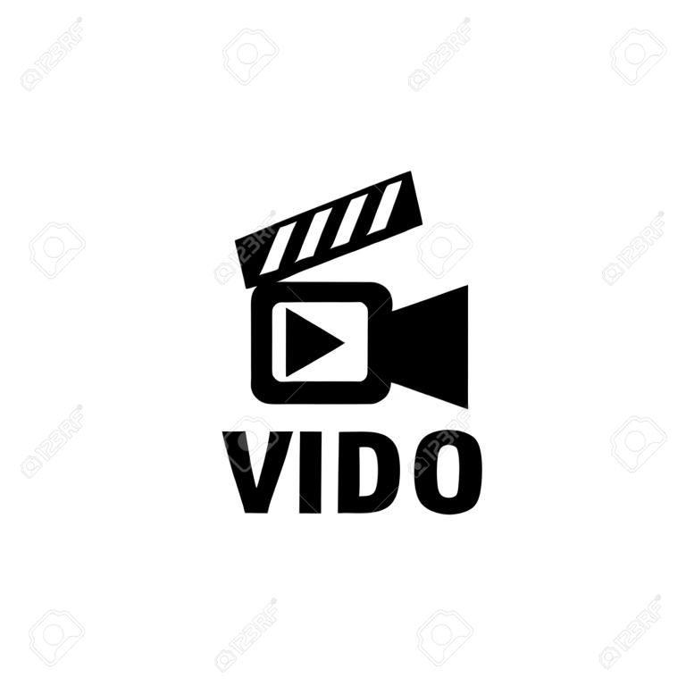 video kamera logo tasarım şablonu. vektör çizim