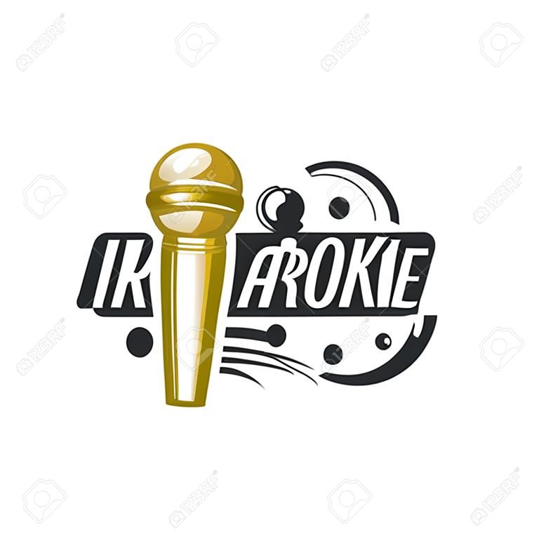 Logo-Design-Vorlage für Karaoke. Vektor-Illustration von Symbol