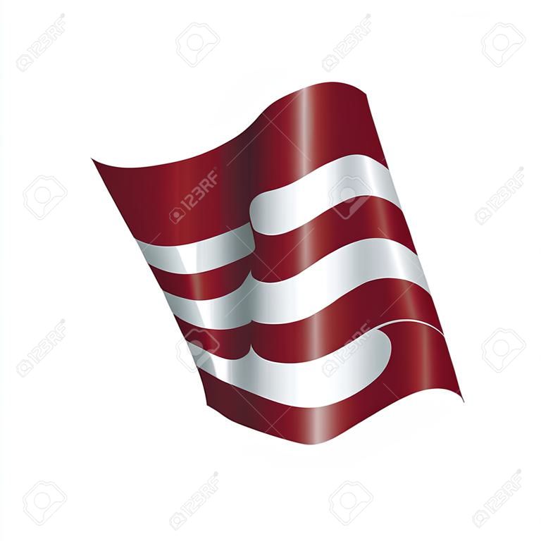 Latvia national flag, vector illustration on a white background