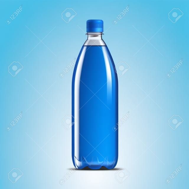 ベクター空白青い水ペットボトル