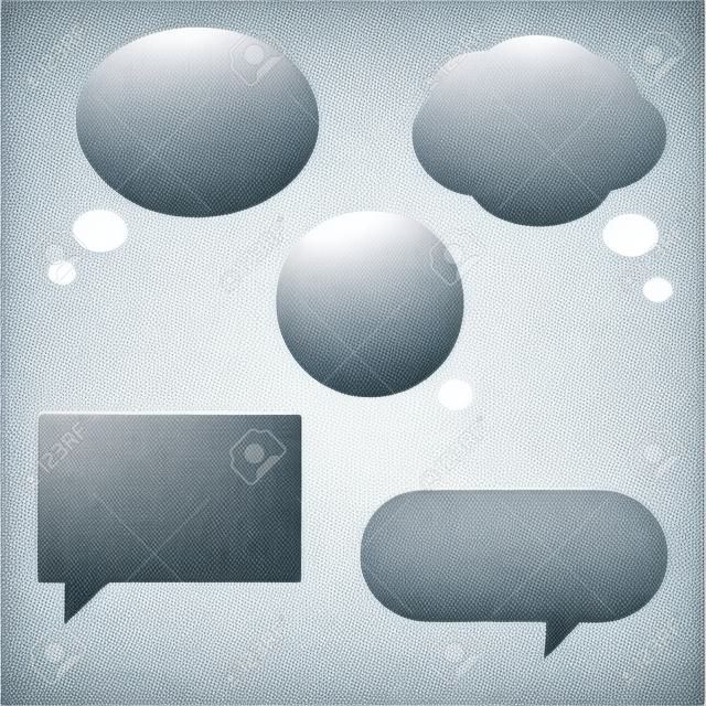 Speech Bubble Big Set, Isoliert auf transparentem Hintergrund, Vektor-Illustration