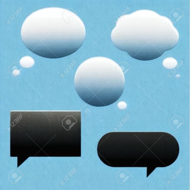 Speech Bubble Big Set, isolé sur fond transparent, vecteur Illustration