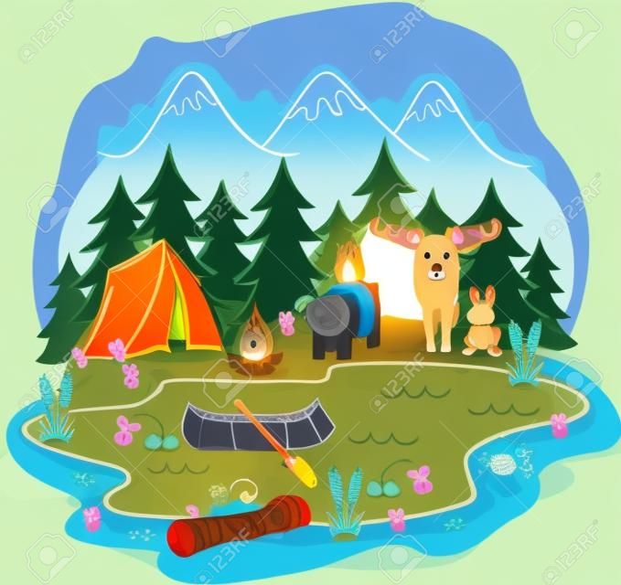 Camping en été avec Animal Friends
