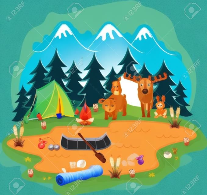 Camping In Summer with Animal Friends