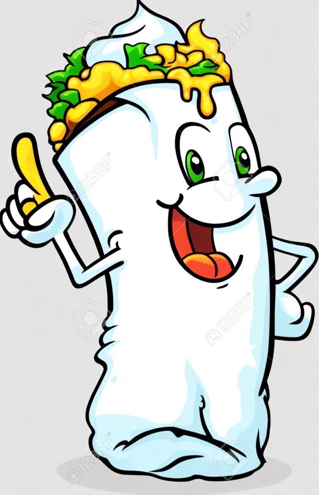 Burrito Cartoon Character