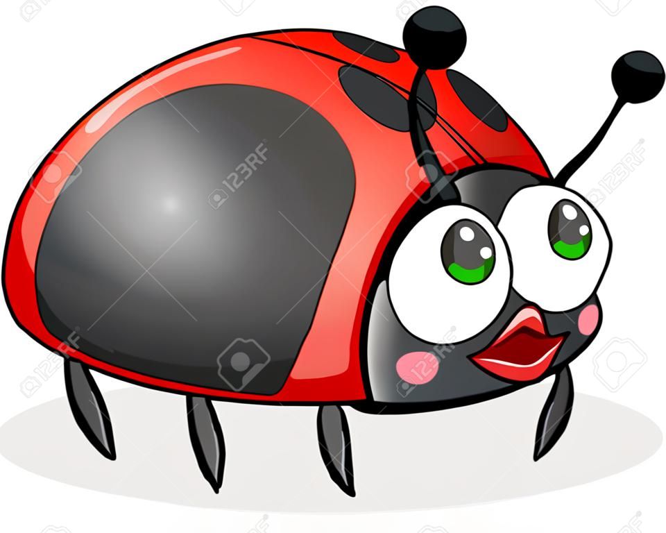 Carácter llevaba maquillaje Ladybug Cartoon