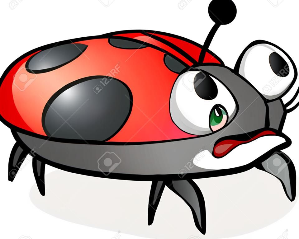 Carácter llevaba maquillaje Ladybug Cartoon
