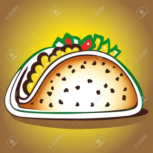 A simple delicious taco icon vector icon illustration