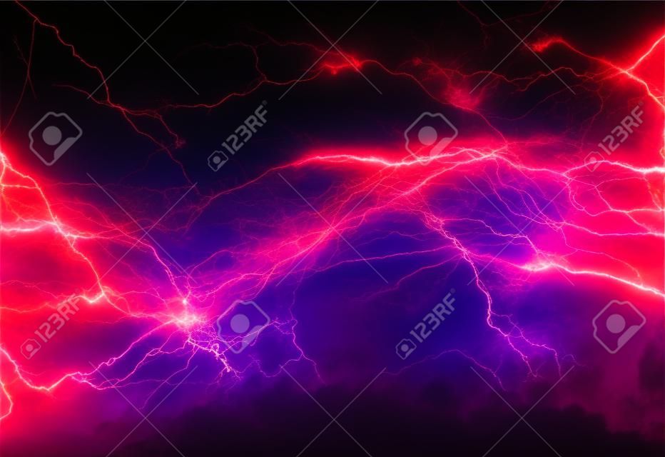 Fantasy red lightning, electrical background