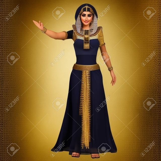 Mujer egipcia Vestimenta - Una señora egipcio con la ropa tradicional del Antiguo Reino de Egipto