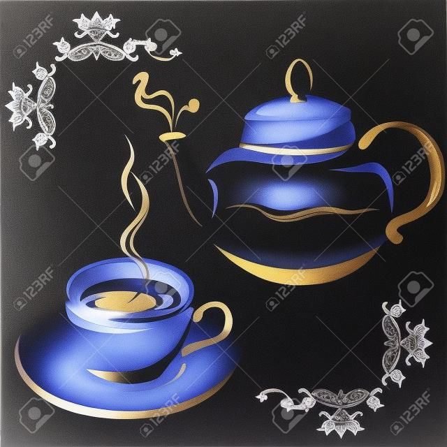 teapot and cup 